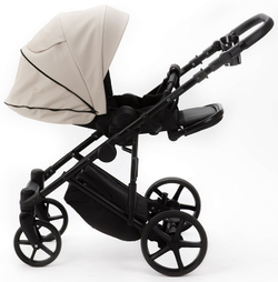 Детская коляска Adamex Zico Deluxe New 2 в 1 ZN-SA07 (СВЕТЛО-БЕЖЕВАЯ КОЖА)