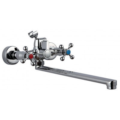 24055 Cмес. 2-ух руч. для ванны с плос. излив. HANSEN  (10/1шт)