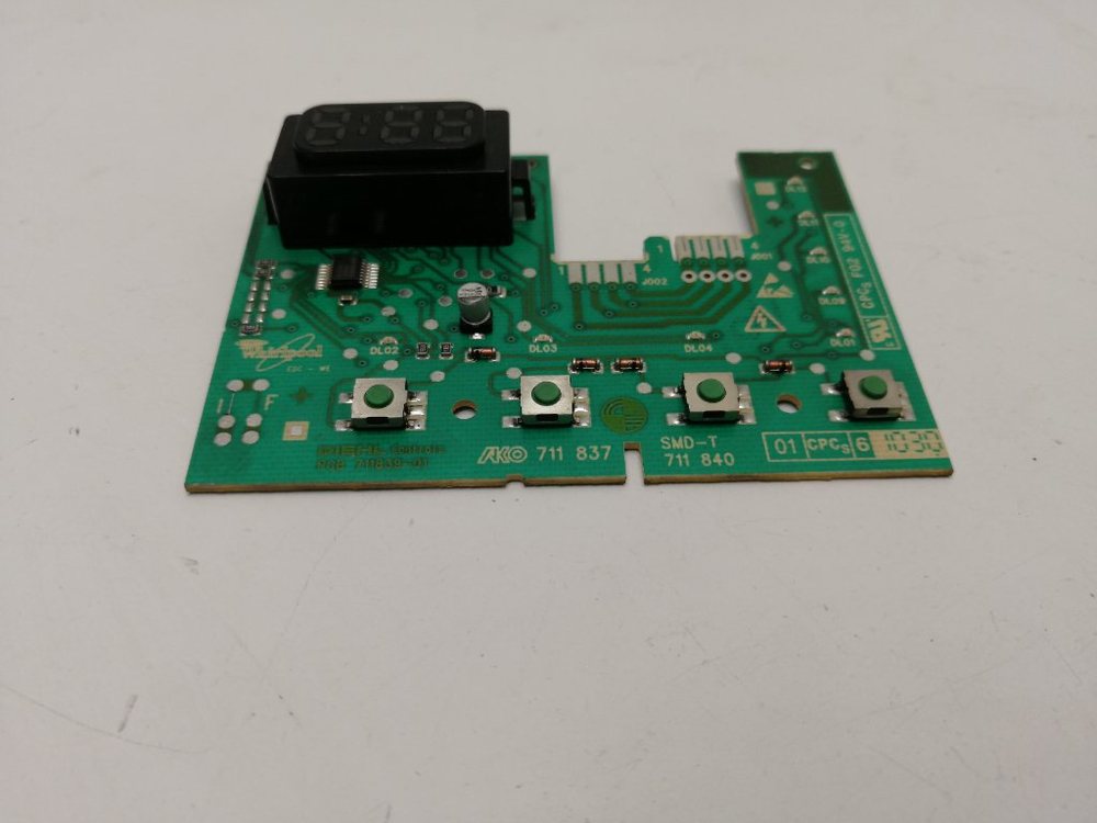 AWE7527/1 кт119 Модуль индикации для стиральной машины Whirlpool AWE7527/1 б/у