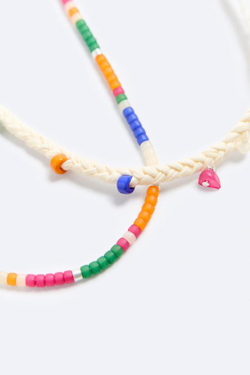 ZARA НАБОР ИЗ ДВУХ ОЖЕРЕЛИЙ С КОНТРАСТНЫМИ БУСИНАМИ, РАЗНЫЕ