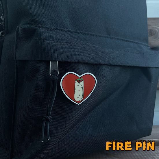 Значок деревянный (брошь) Kebab (шаурма). Fire Pin