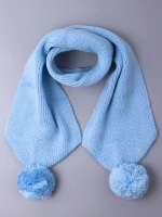 Шарф зимний вязаный с помпонами для детей