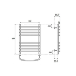 Полотенцесушитель водяной Point Альфа PN05156S П8 500x600, хром