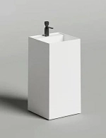 Раковина напольная Salini Armonia SQUARE Top 01 130521TM 45 из искусственного камня S-Stone, белая матовая
