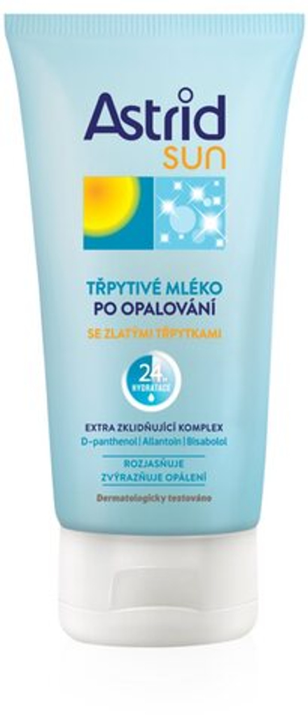 Astrid Sun - мерцающее молочко после принятия солнечных ванн /   150  ml  / GTIN 8592297000655