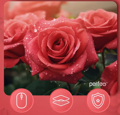 Perfeo Коврик для компьютерной мыши "Цветы", Рис.1 (240*200*2 мм), ткань+резиновое основание