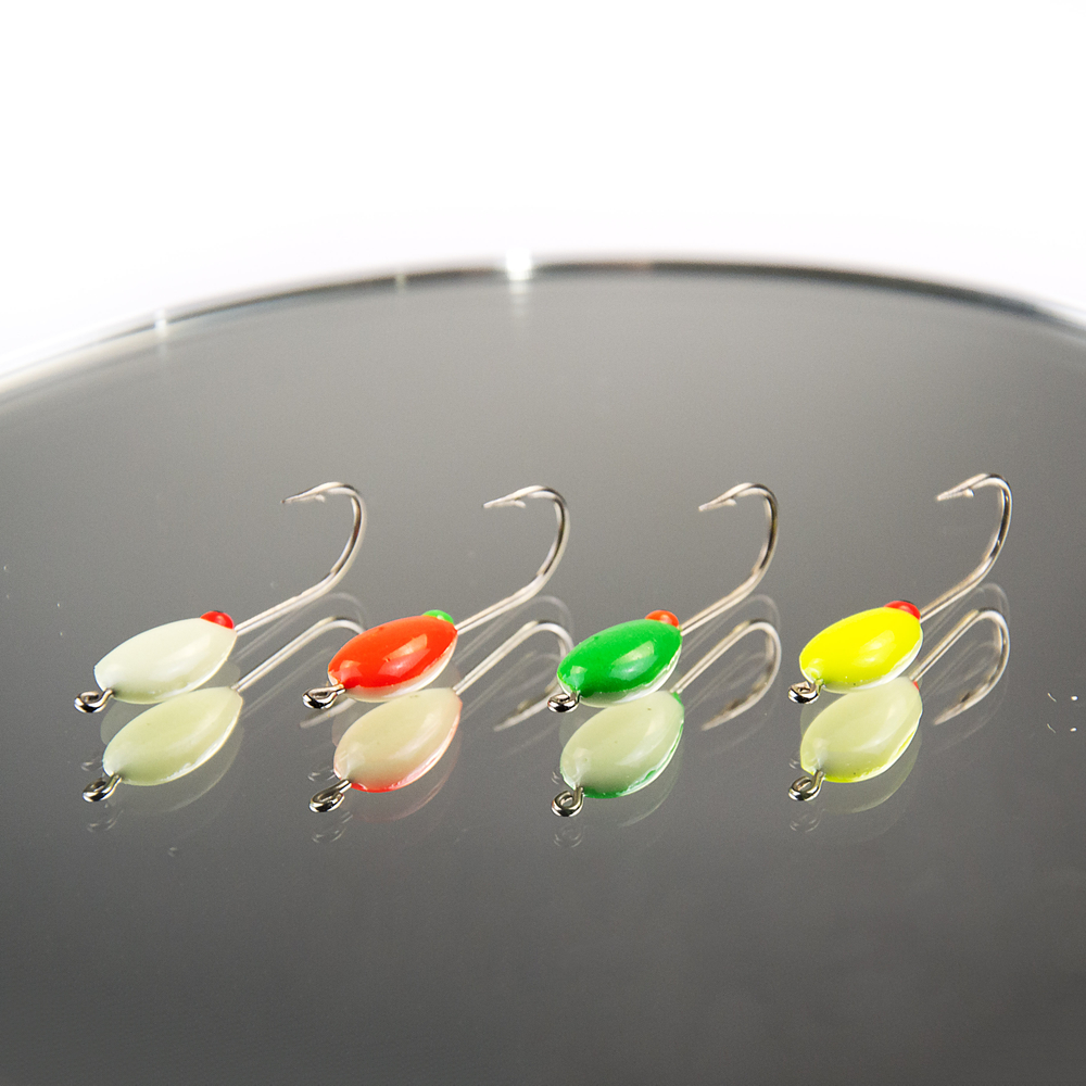 Мормышка фосфорная 106, №4 Long+,ABC (набор 32шт)