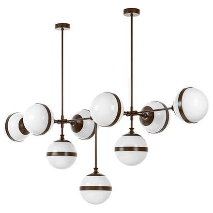 813197 Люстра GLOBO 9х40W E14 умбра/белый