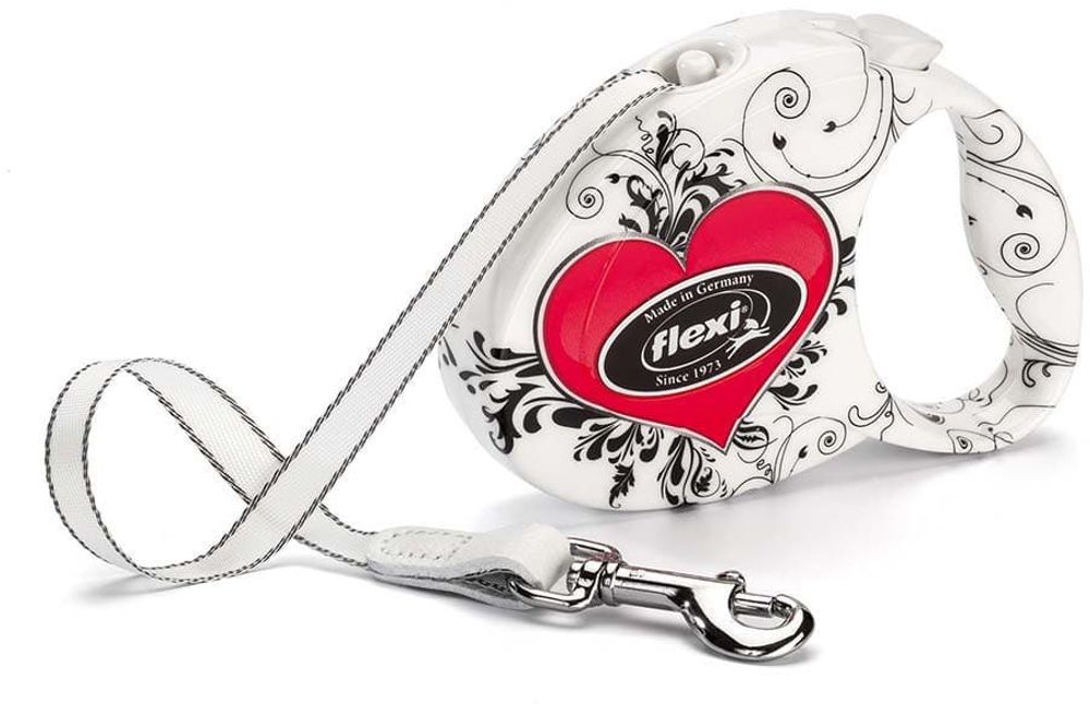 FLEXI рулетка Fashion Ladies S (до 12 кг) ремень 3 м, мотив сердечко FLEXI рулетка Fashion Ladies S (до 12 кг) ремень 3 м, мотив сердечко