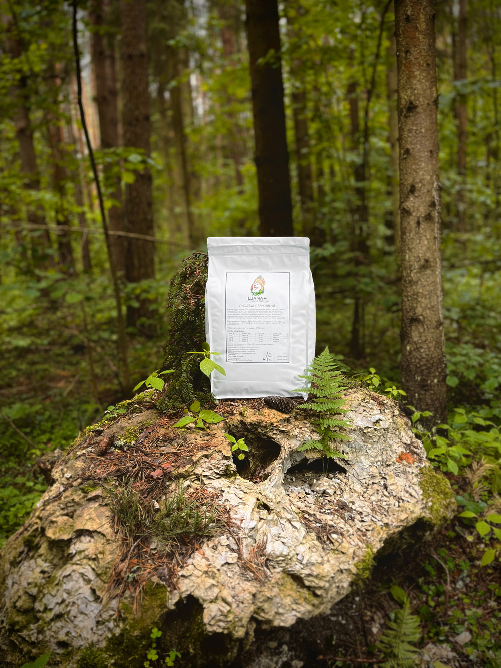 Сухой корм SHAMAN "Дух дикой природы" Оленина с брусникой 5 кг; крупная гранула; для взрослых собак; Класс Холистик