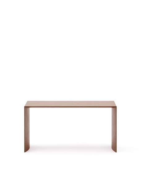 Litto Журнальный столик из шпона ореха с отделкой натурального цвета, 90 x 45 см