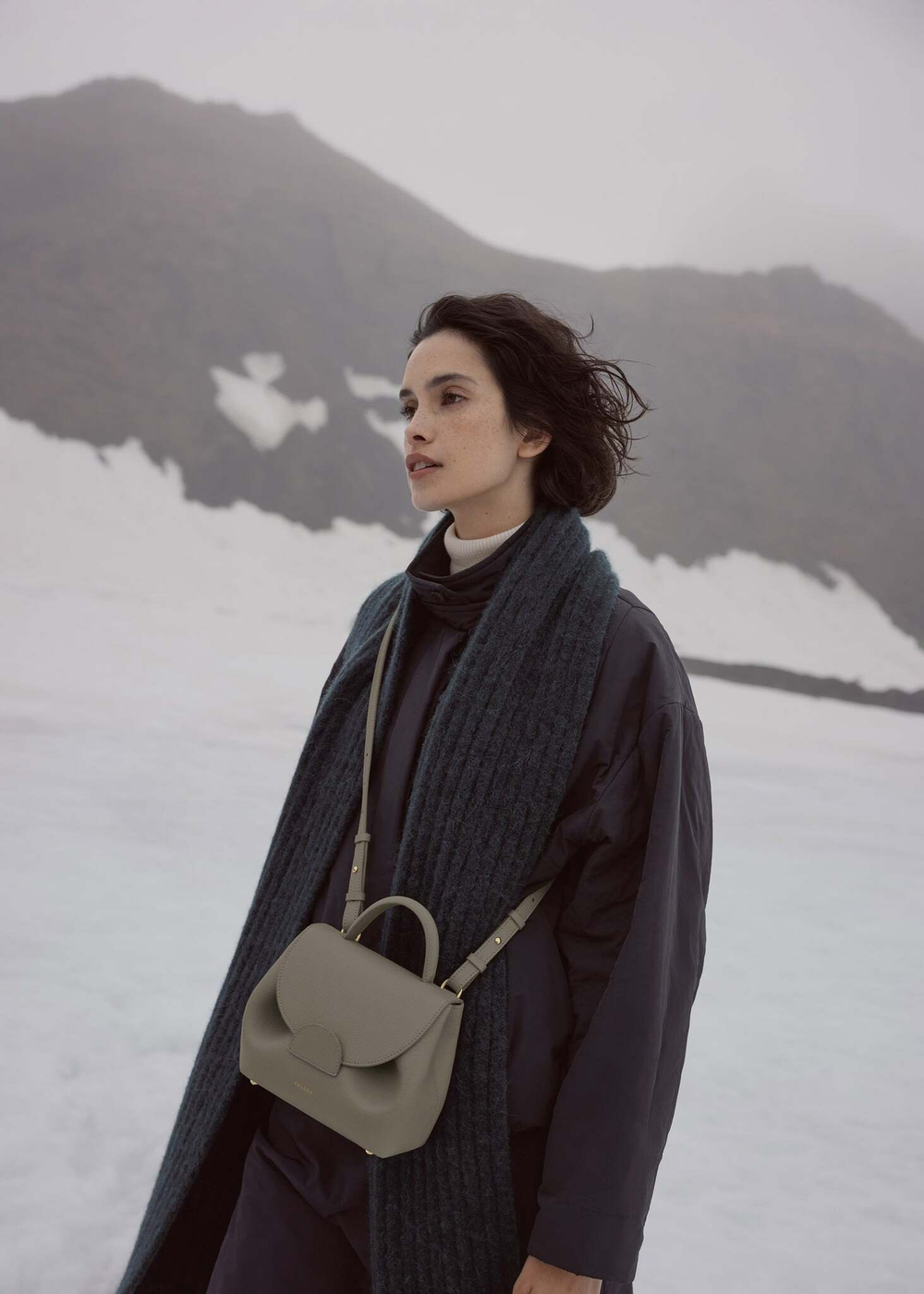 Сумка Polene Numéro Un Nano EDITION TEXTURED OLIVE