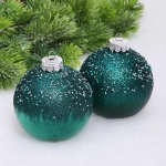 Набор шаров «Сказочная полночь» 10 см (в наборе 2 шт), Изумруд