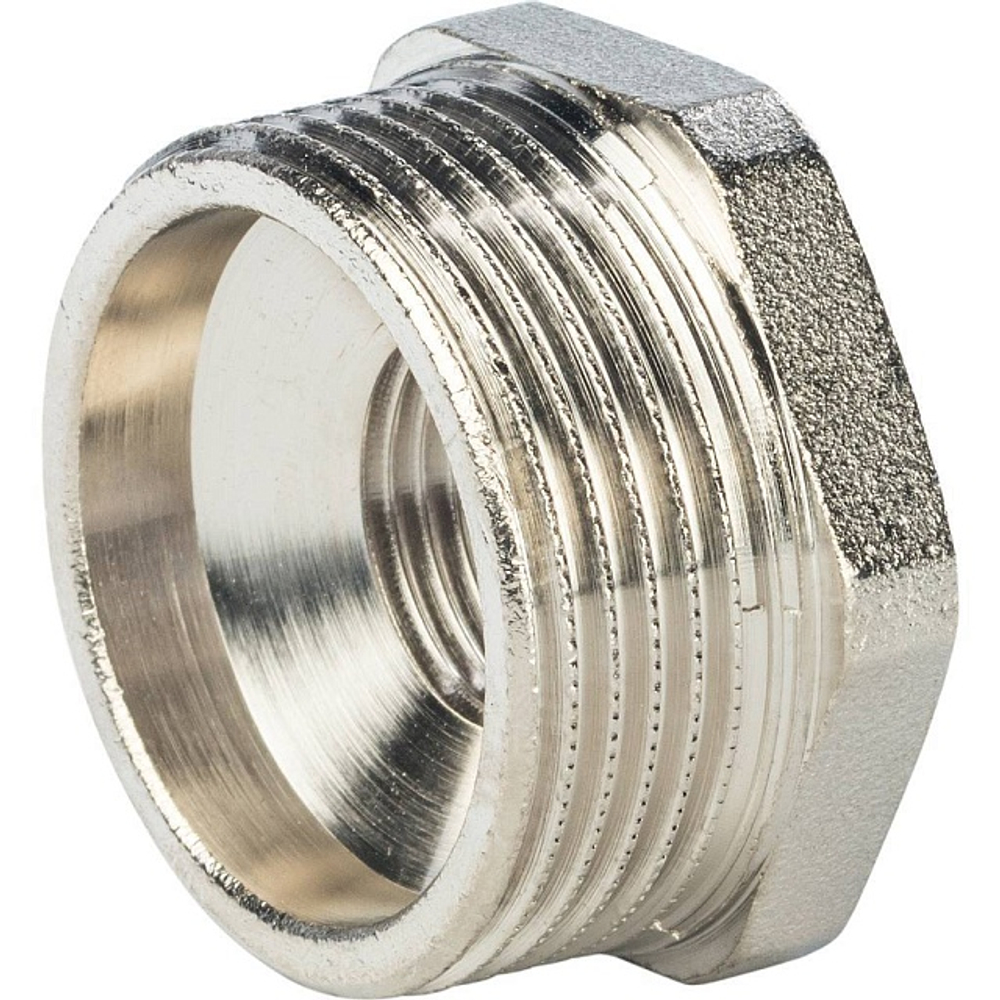 Футорка STOUT SFT 0029 - 2" x 1/2" (для стальных труб, латунь никелированная)