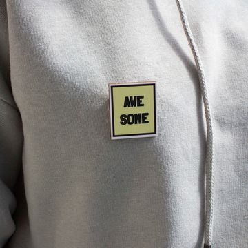 Значок деревянный (брошь)  Awesome. Fire Pin