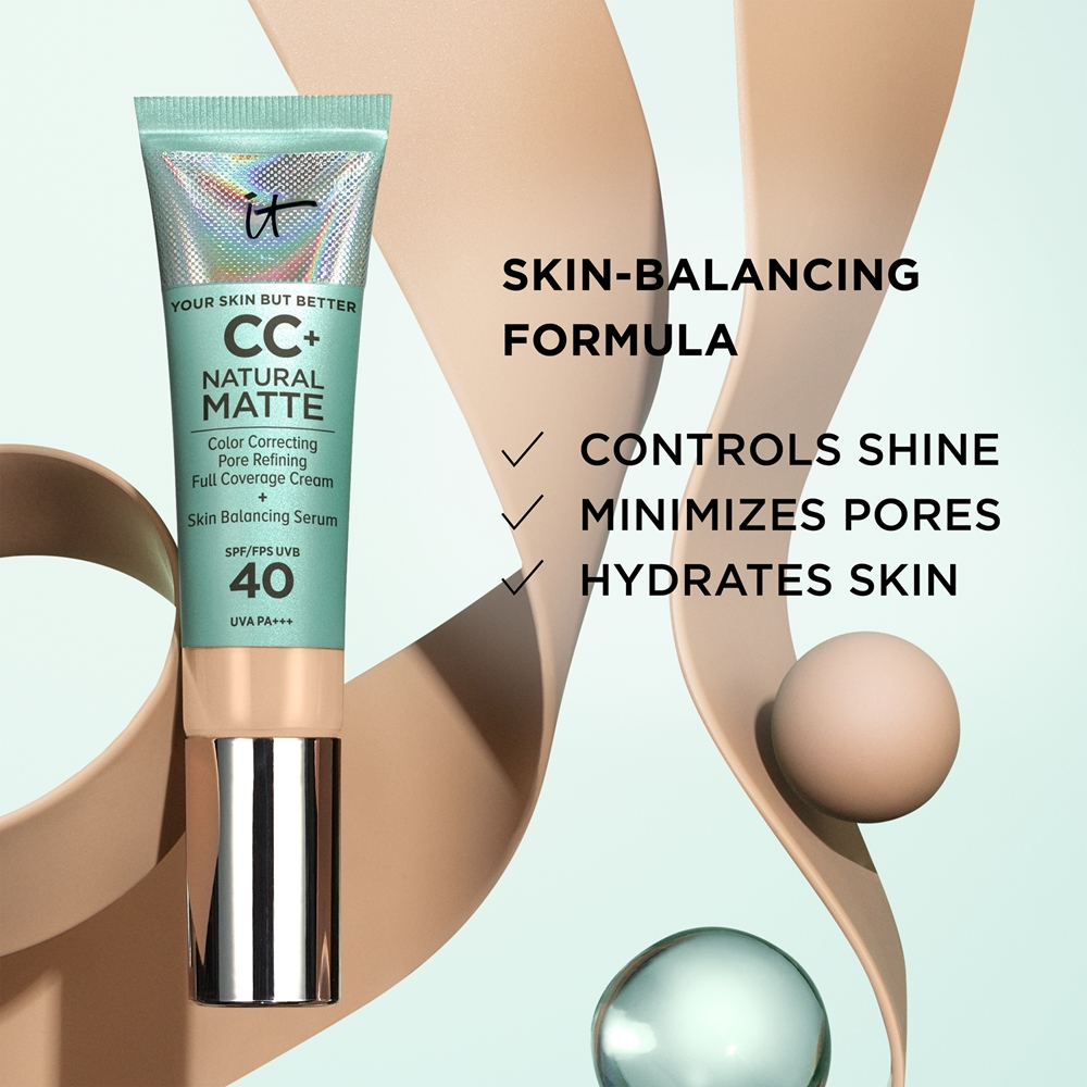 IT Cosmetics Your Skin But Better CC+ Natural Matte - Крем CC матирующий SPF 40 Light, 32 ml