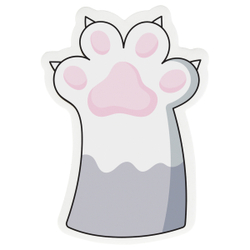 Самоклеящийся блок фигурный MESHU "Paws", 40л., европодвеc, ассорти