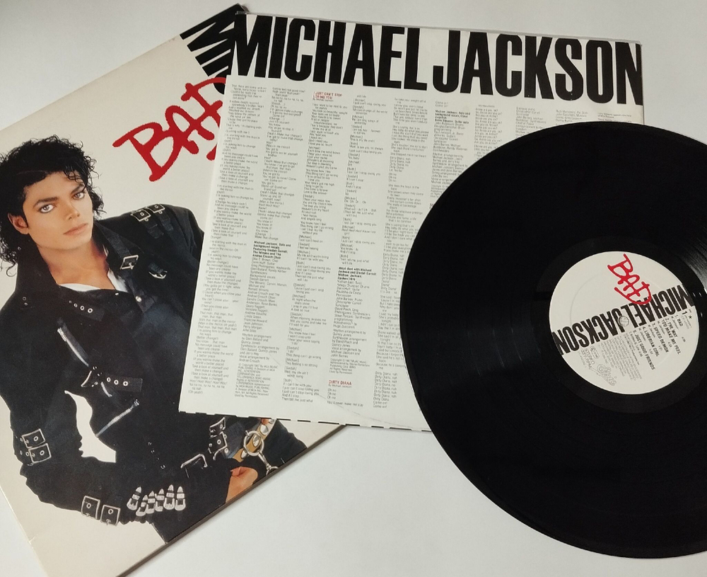 Винтажная виниловая пластинка LP Michael Jackson Bad (Holland 1987)