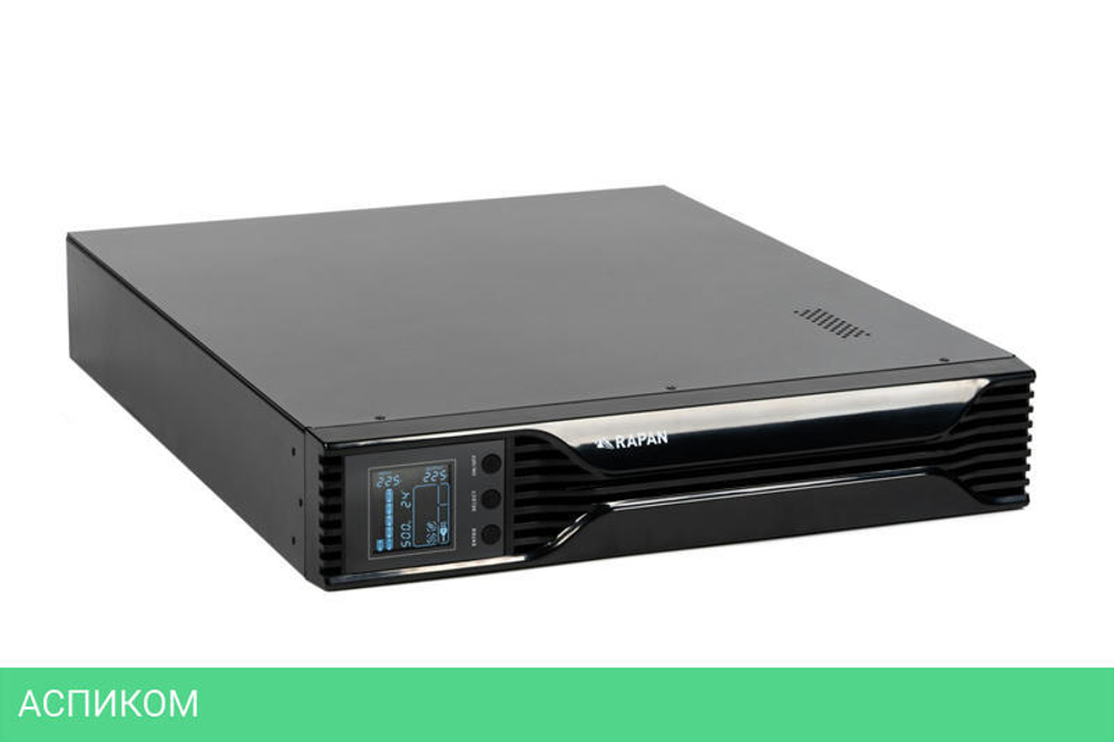 Источник бесперебойного питания Бастион Rapan-UPS 3000-Rack-IN-4X9-E черный (8960)