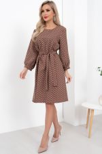 Платье Карина (бежевый/горох) Р11-2004/2 Nikol