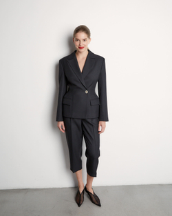 Жакет приталенный из шерсти Гуччи черный