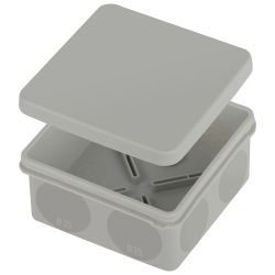 Распаячная коробка ЭРА KOR-100-100-50-9g-2MP двухкомпонентная HF стойкая к УФ 100х100х50мм серая прямой монтаж IP67