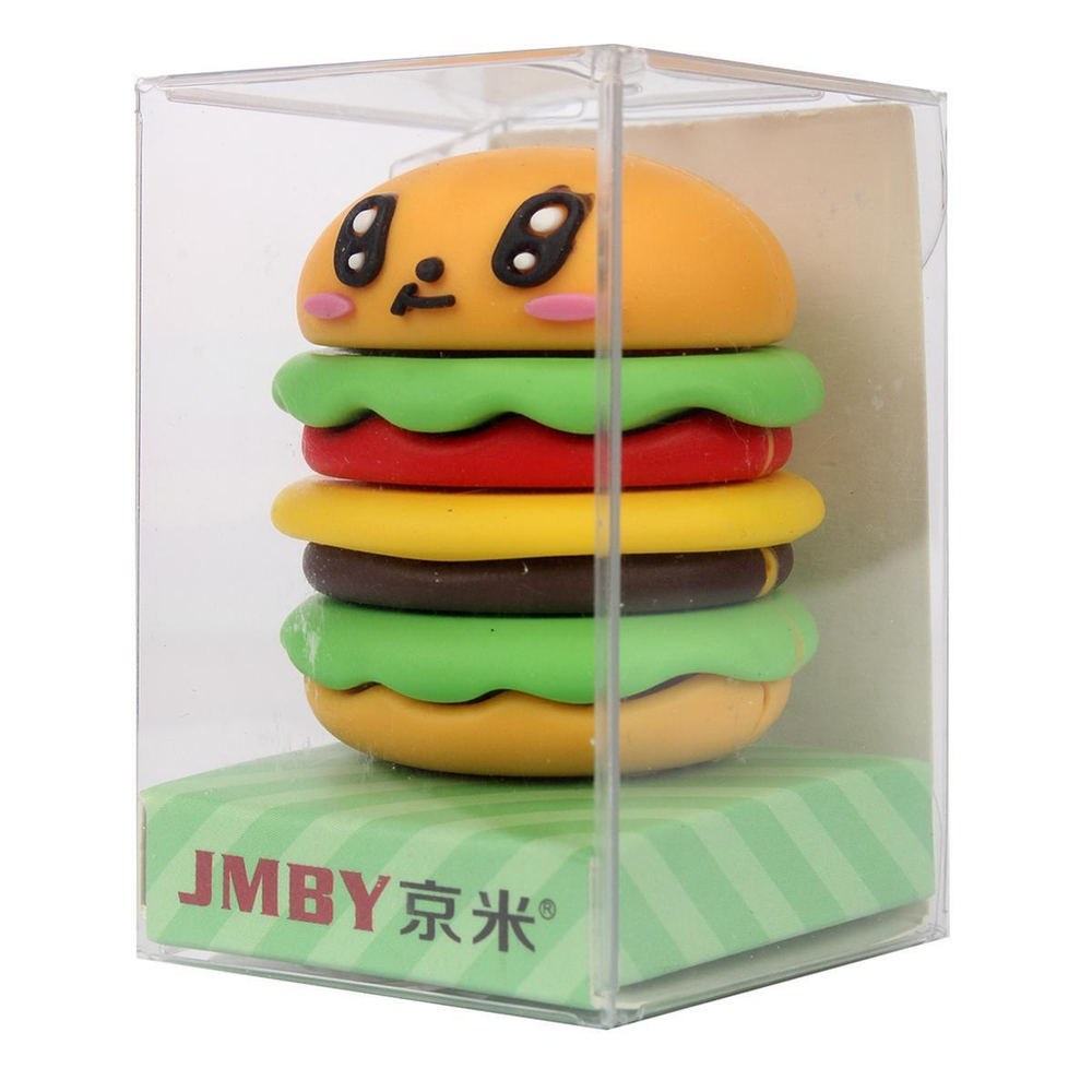 Точилка "Фаст-Фуд" 4*3*2,7см, в силиконовом корпусе, пластиковый бокс 4 цвета микс, С-40275