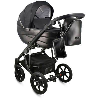 Детская коляска Bexa Ideal 2 в 1 ID 13 (черный+черная кожа