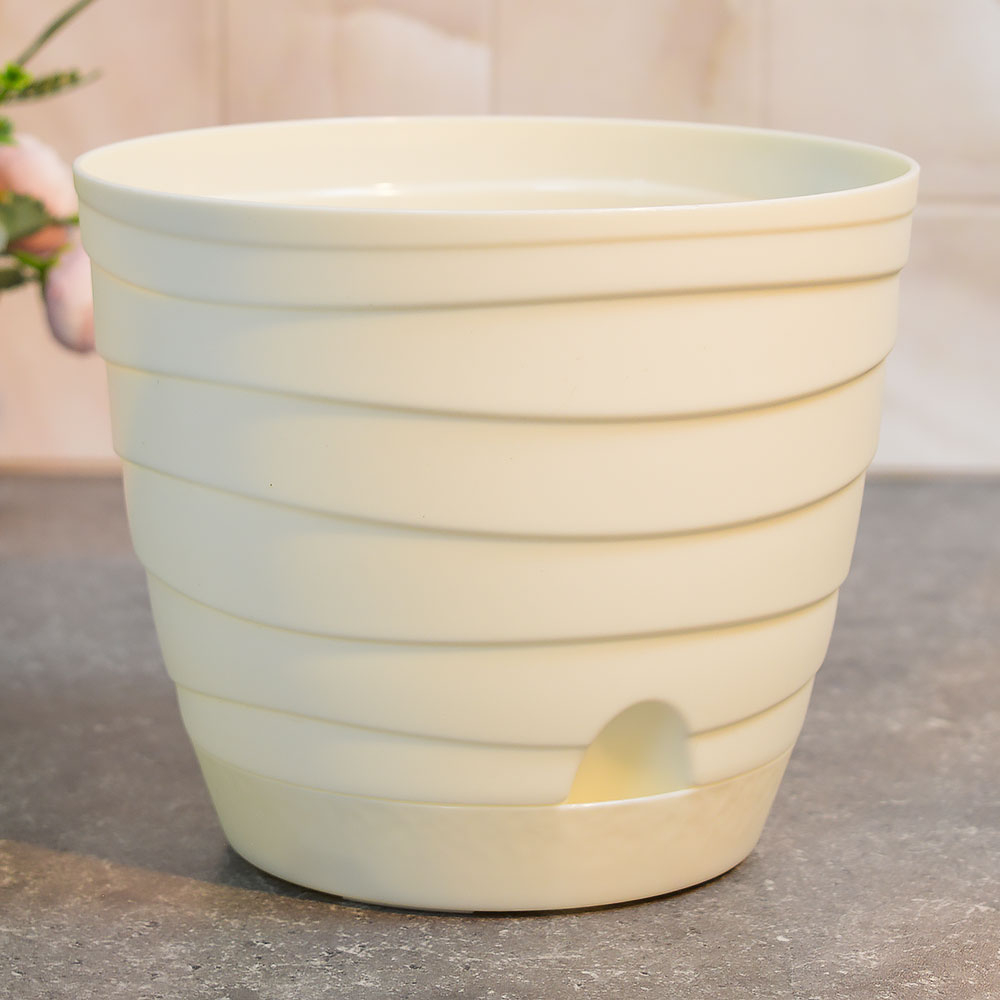 Горшок цветочный Бриз 1,7л, светло-бежевый