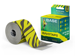 Кинезиотейп RaveTape BASE 5×5 — Зебра (ZEBRA ON GREY)