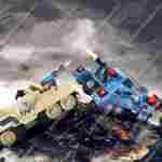 Детский электромобиль "Танк" синий