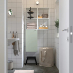 Комбинация для ванной - IKEA ENHET, 80х32х150 см, белый/светло-зеленый, ЭНХЕТ ИКЕА