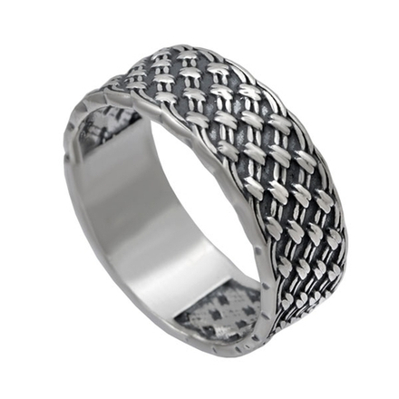 Кольцо Плетёнка из серебра