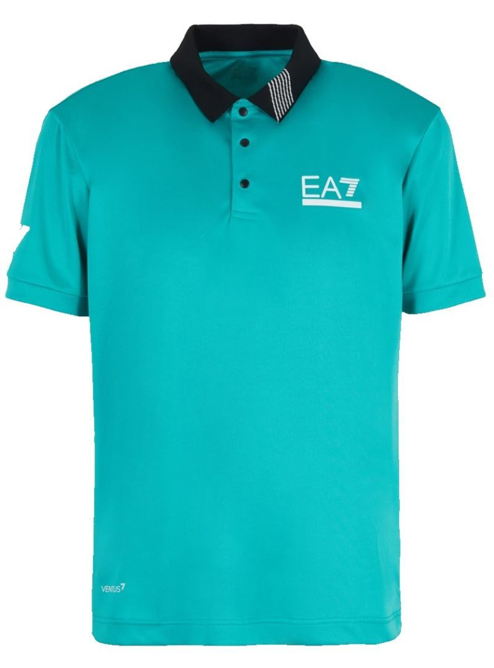 Мужское теннисное поло EA7 Man Jersey Polo Shirt - зеленый