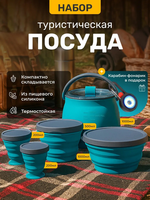 Набор силиконовой посуды складной