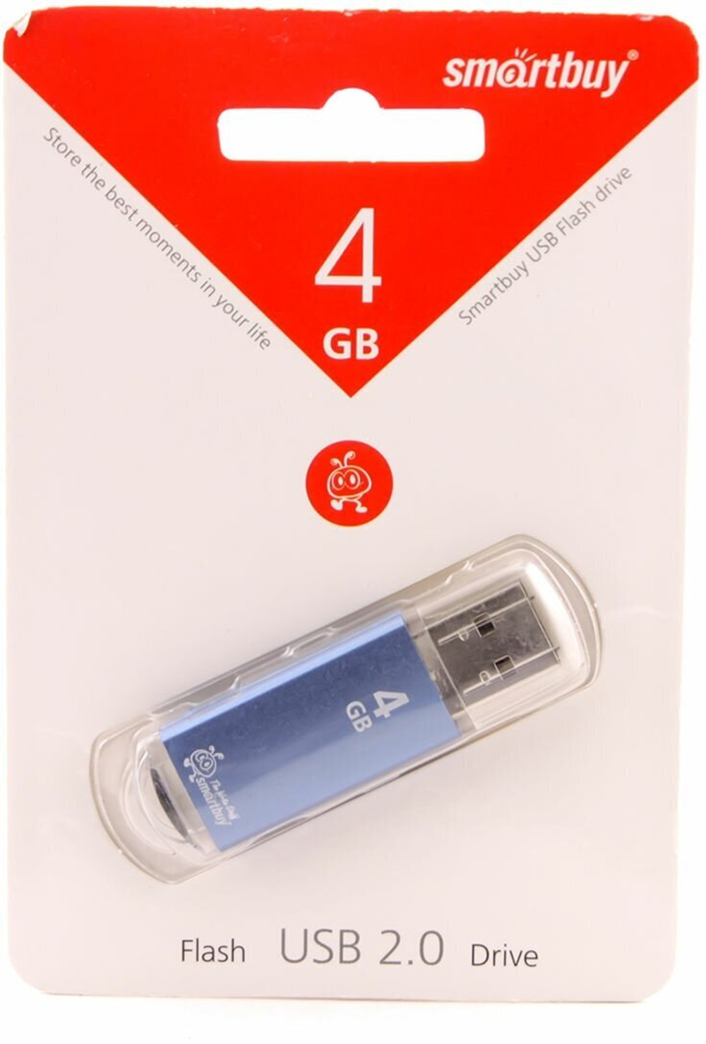 USB флеш накопитель 4 Gb SmartBuy V-Cut Blue, голубой (SB4GBVC-B)
