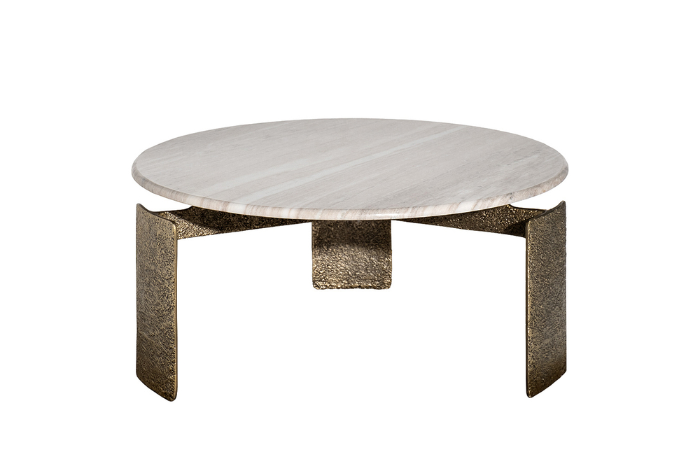 Стол журнальный мраморный d100x45см Garda Decor