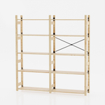 Стеллаж Ивар из сосны, 10 широких полок, 179х174х30 см, напольный стеллаж Икеа для хранения