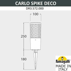 Ландшафтный светильник FUMAGALLI CARLO DECO SPIKE DR3.572.000.LXU1L