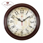 3527-122 Часы настенные круг d=35см, корпус коричневый "Ретро классика" "Рубин"