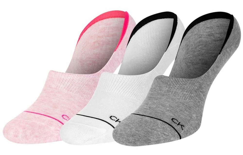 Теннисные носки Calvin Klein Footie High Cut 3P - pink melange combo