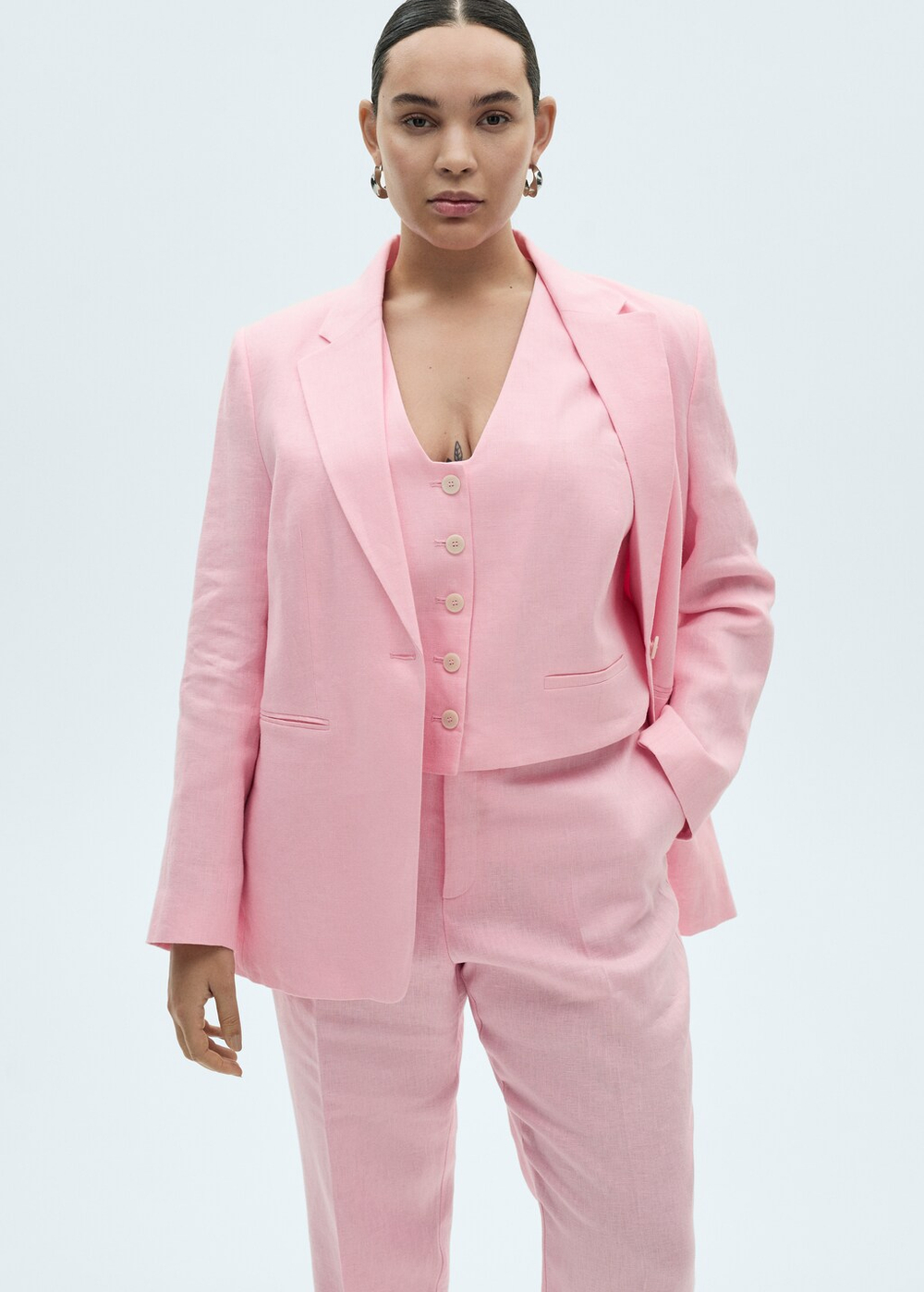 Костюмные брюки изо льна