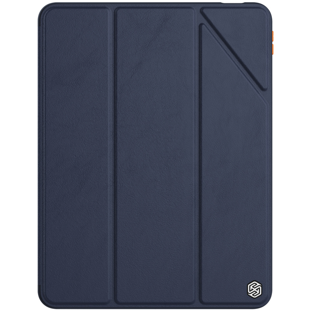 Синий чехол книжка от Nillkin для iPad Air 10.9 с 2020 года Air 4, серия Bevel Leather Case, функция пробуждения и сна