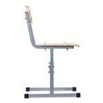 Стул ученический регулируемый "Ученик", 720-800х380х480 мм, рост 4-6, серый каркас