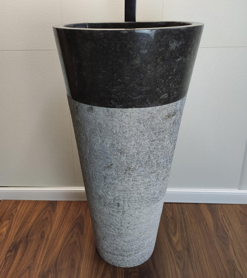 Раковина напольная из мрамора Grey/Black ON-61350 (45*45*90)