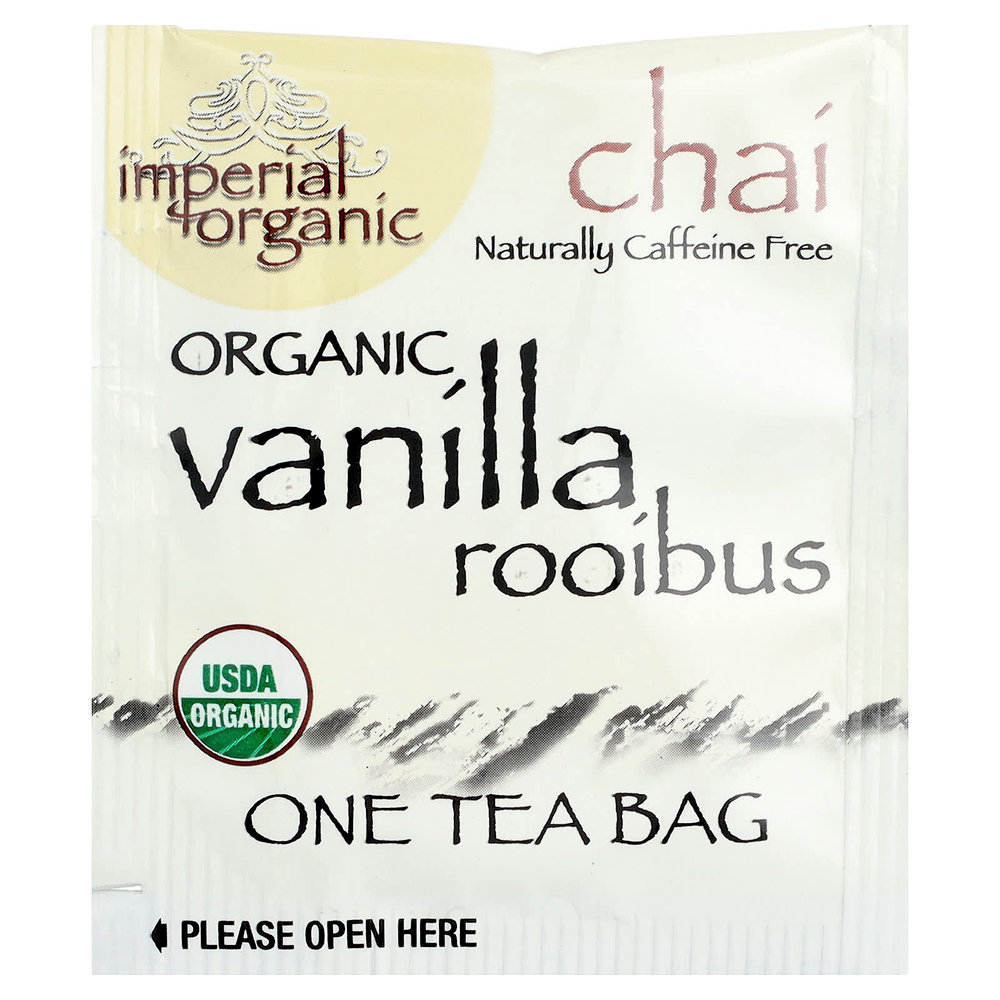 Uncle Lee's Tea, Imperial Organic, чай ройбуш с ванилью, без кофеина, 18 чайных пакетиков, 32,4 г (1,14 унции)