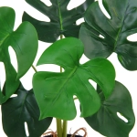 Цветок искусственный в горшке «Монстера» 28см