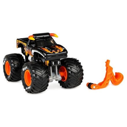 Spin Master Monster Jam — супервнедорожный грузовик El Toro Loco в масштабе 1:64 + перекладина на колесах 20130584 / артикул   58701 6044941 20130584  / GTIN 778988553480