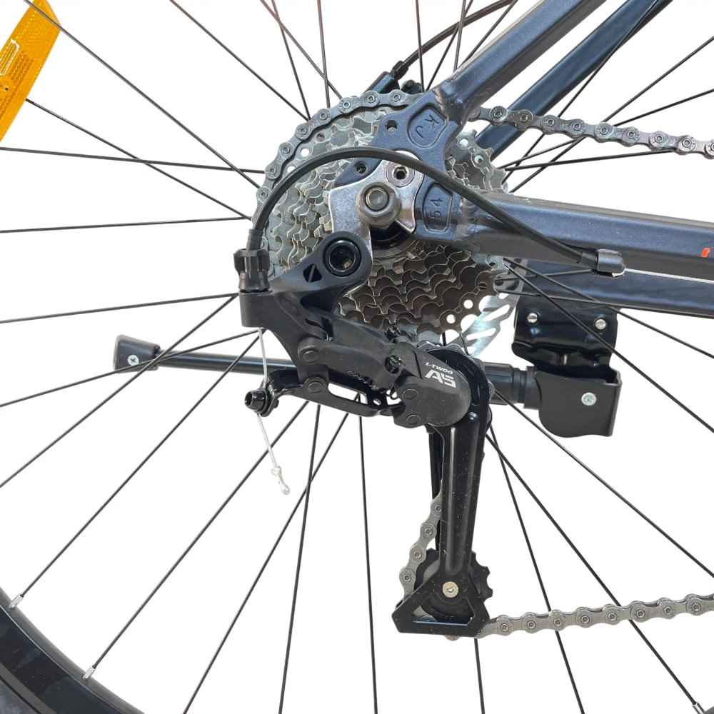 Велосипед Mingdi 29" 27скор (алюминиевая рама, гидравлический тормоз, L-Twoo, MD) Серо-оранжевый (MD