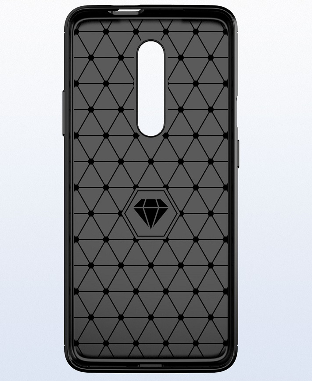 Чехол для OnePlus 7 Pro цвет Gray (серый), серия Carbon от Caseport